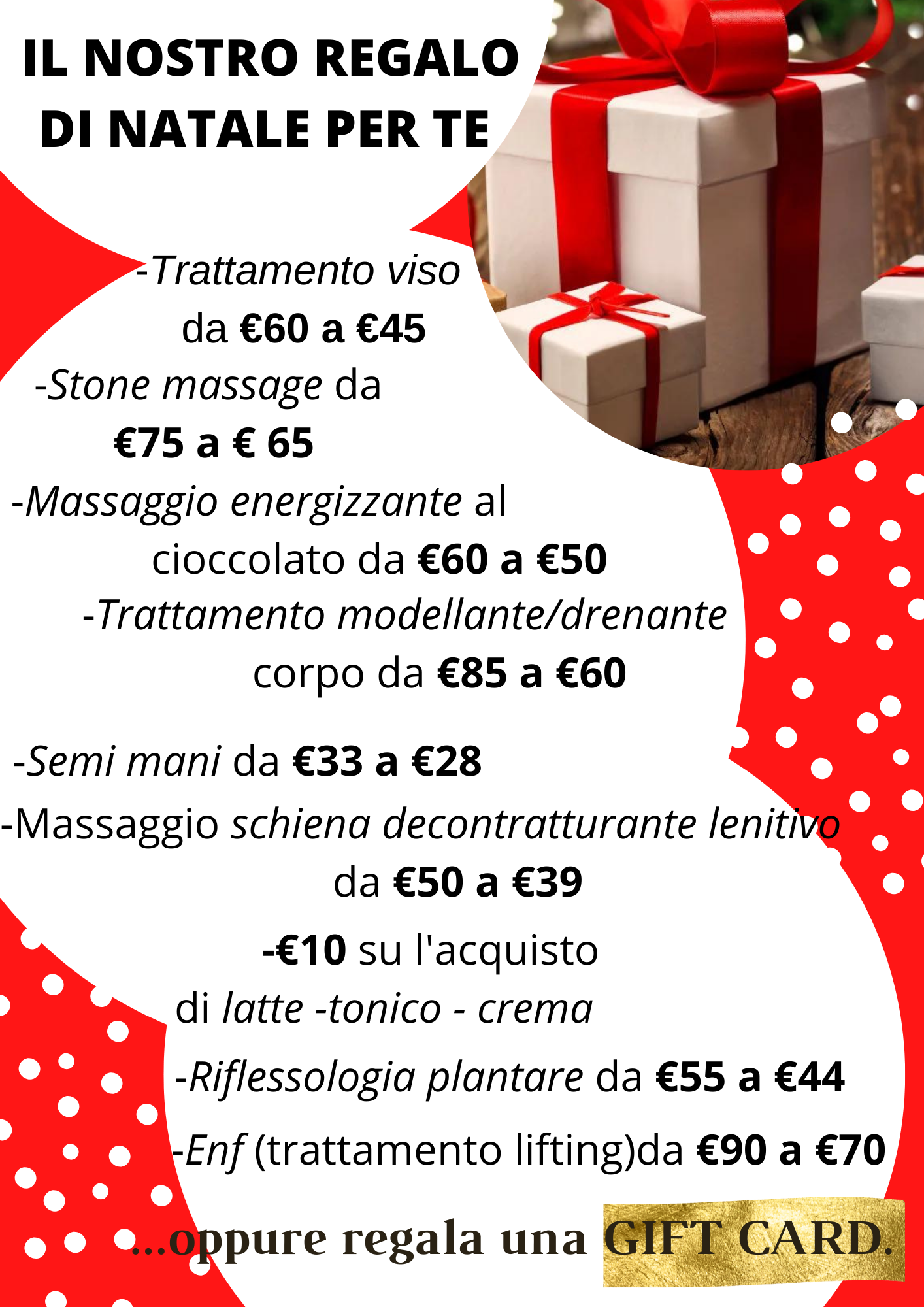 Rosso e Crema Natale ConsumatorePersonale Poster (1) Promozione